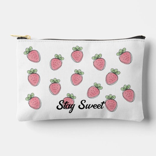 Pochette À Accessoires Imprimé Fraise Sucrée (Recto)