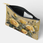 Pochette À Accessoires Imprimé Roses Jaunes (Ouvrir)