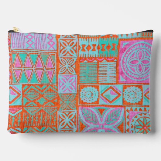 Pochette À Accessoires imprimé tapa hawaïen (Recto)