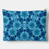 Pochette À Accessoires Indigo Motif Floral chinois carrelage (Verso)