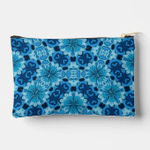 Pochette À Accessoires Indigo Motif Floral chinois carrelage (Verso)