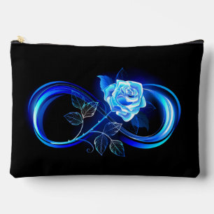Pochette À Accessoires Infini lumineux avec rose bleue