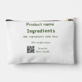 Pochette À Accessoires Ingrédients ajouter le nom de produit analyse de p (Verso)
