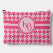 Pochette À Accessoires Initiales de monogramme rose personnalisées (Verso)