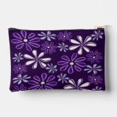 Pochette À Accessoires Initiales du Motif de fleurs de violet foncé botan (Verso)