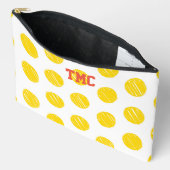 Pochette À Accessoires INITIALES Pois de Pickleball Sports Amusement (Ouvrir)