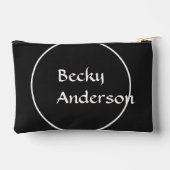 Pochette À Accessoires Initiales surdimensionnées en blanc et noir (Verso)