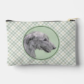 Pochette À Accessoires Irish Wolfhound Painting Grey Original Chien Art (Verso)