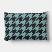 Pochette À Accessoires Ivory Turquoise Blue Seafoam Green Houndstooth Mot (Verso)