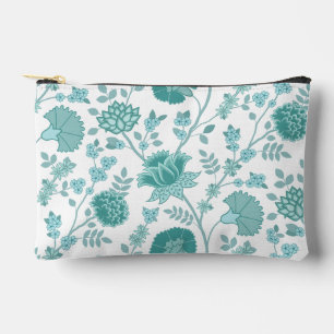 Pochette À Accessoires Jacobean Floral Lg Motif Teintures sur blanc
