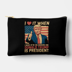 Pochette À Accessoires J'adore quand je me réveille et que Trump est prés