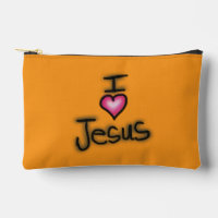 J'aime Jésus orange et noir