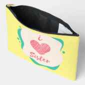 Pochette À Accessoires j'aime ma soeur (Ouvrir)