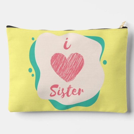 Pochette À Accessoires j'aime ma soeur (Verso)