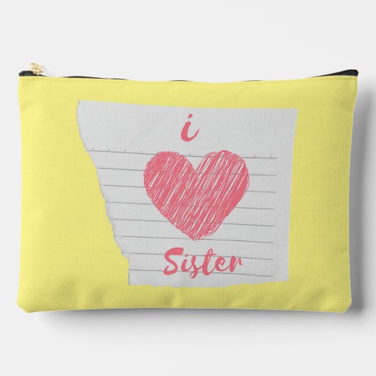 Pochette À Accessoires j'aime ma soeur (Recto)