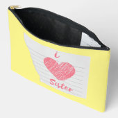 Pochette À Accessoires j'aime ma soeur (Ouvrir)