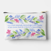 Pochette À Accessoires Jane Austen Motto Floral (Verso)