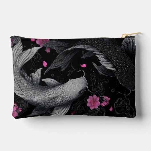 Pochette À Accessoires Japonais Koi Fish mode foncé (Verso)