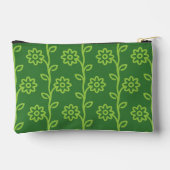 Pochette À Accessoires Jardin à fleurs plates vertes Motif (Verso)