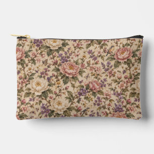 Pochette À Accessoires Jardin de roses botaniques vintage et motif papill