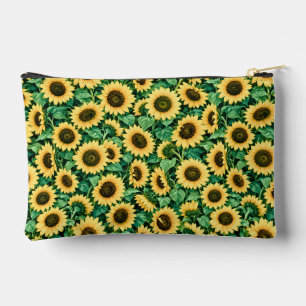 Pochette À Accessoires Jardin de Tournesols Dorés