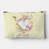 Pochette À Accessoires Jardin Floral Monogramme Coeur Beige (Verso)