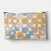 Pochette À Accessoires Jaune Beige Brown Gris Milieu de siècle Cercles Mo (Verso)