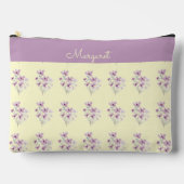 Pochette À Accessoires Jaune beurre avec une touche florale (Recto)