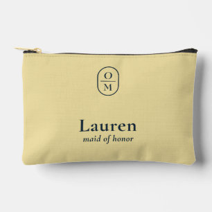 Pochette À Accessoires Jaune beurre Cadeau de demoiselle d'honneur Mono