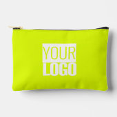 Pochette À Accessoires jaune fluorescent - ajoutez votre logo (Recto)