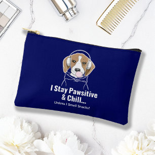 Pochette À Accessoires Je reste pétritif et frais chien drôle Beagle