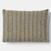 Pochette À Accessoires Jersey Stripe Knit Pattern in Soft Beige (Recto)