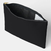 Pochette À Accessoires Jet noir couleur solide (Ouvrir)
