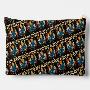 Pochette À Accessoires Jockey de poulet Trump Mème amusant