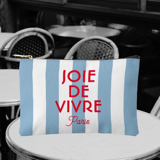 Pochette À Accessoires Joie De Vivre Paris French Blue Cabana Stripe