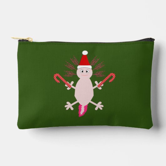 Pochette À Accessoires Joli Axolotl de Noël (Recto)