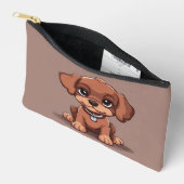 Pochette À Accessoires Joli chiot brun (Ouvrir)