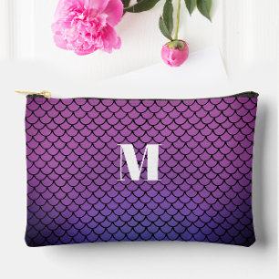Pochette À Accessoires Joli dégradé ombré violet Sirène écailles monogram