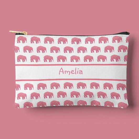 Pochette À Accessoires Joli éléphant rose éléphant