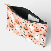 Pochette À Accessoires Joli Jack-O-Lanterne et Motif fantôme (Ouvrir)
