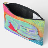 Pochette À Accessoires Joli Kitty Art Abstrait (Ouvrir)