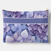 Pochette À Accessoires Joli Monogramme d'Hydrangée en fleurs bleues (Verso)