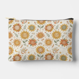 Pochette À Accessoires Joli motif sans couture de tournesol Boho Soleil &