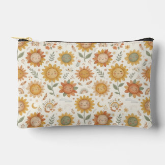 Pochette À Accessoires Joli motif sans couture de tournesol Boho Soleil &
