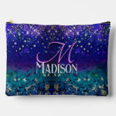 Pochette À Accessoires Joli violet turquoise ombre parties scintillant mo (Recto)