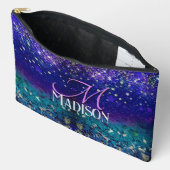 Pochette À Accessoires Joli violet turquoise ombre parties scintillant mo (Ouvrir)