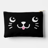 Pochette À Accessoires Joli visage de chat noir (Verso)