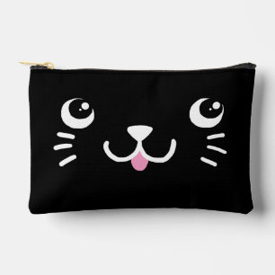 Pochette À Accessoires Joli visage de chat noir