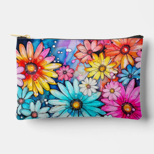 Pochette À Accessoires Jolie Art Floral Abstrait de Marguerite