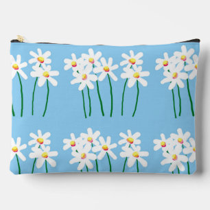 Pochette À Accessoires Jolie bande de marguerites blanches